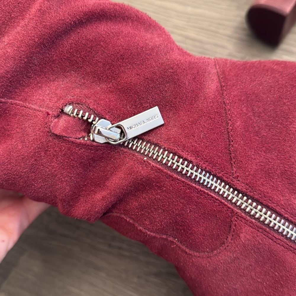 Michael Kors Burgundy Red Suede Knee-High Boots size 8 - Picture 7 of 8